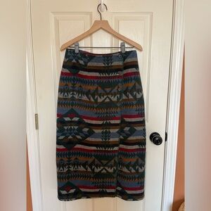 Vintage Roo Crossing Wool Aztec Maxi Skirt